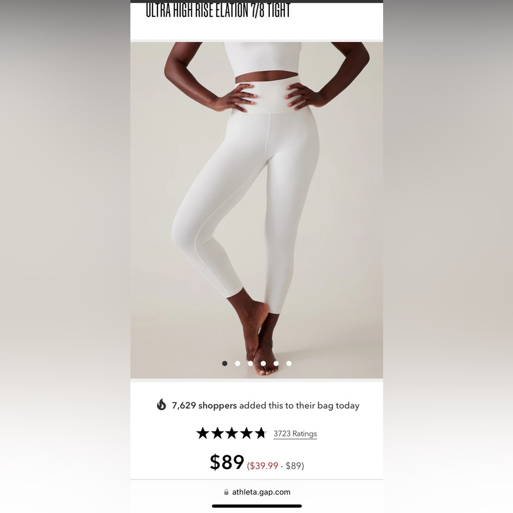 White Athleta Leggings Size XS